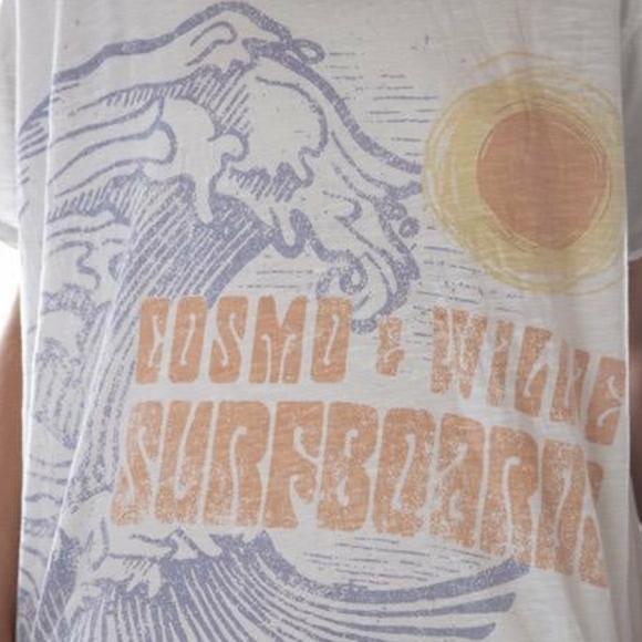 Magnolia pearl Francis hi-lo pullover cw surfboards Cosmo & willie tee - Picture 3 of 14
